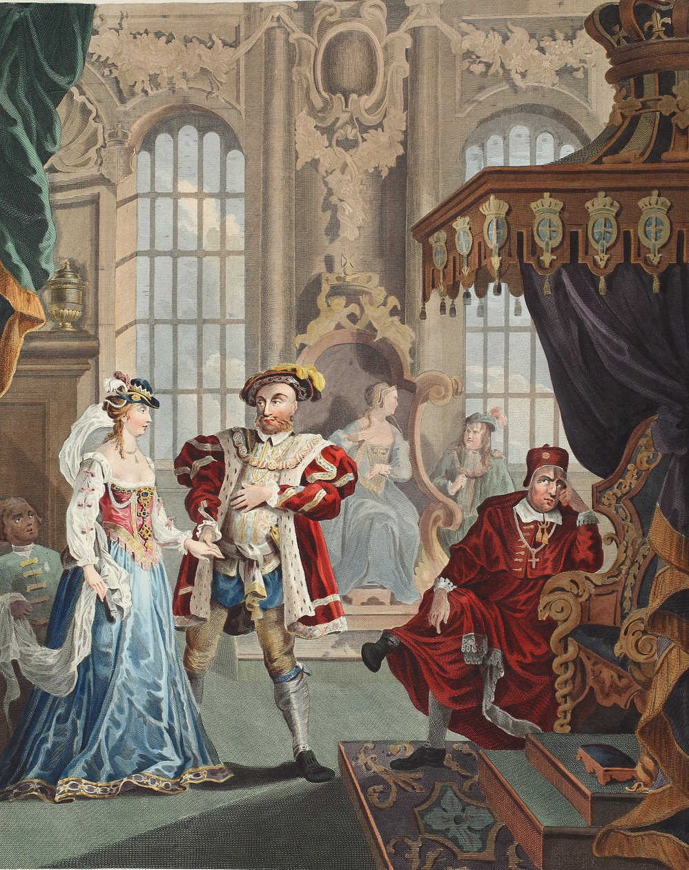 Enrique VIII y Ana Bolena, ilustración de 