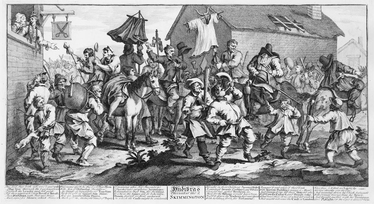 Hudibras encuentra a los Skimmington, de 