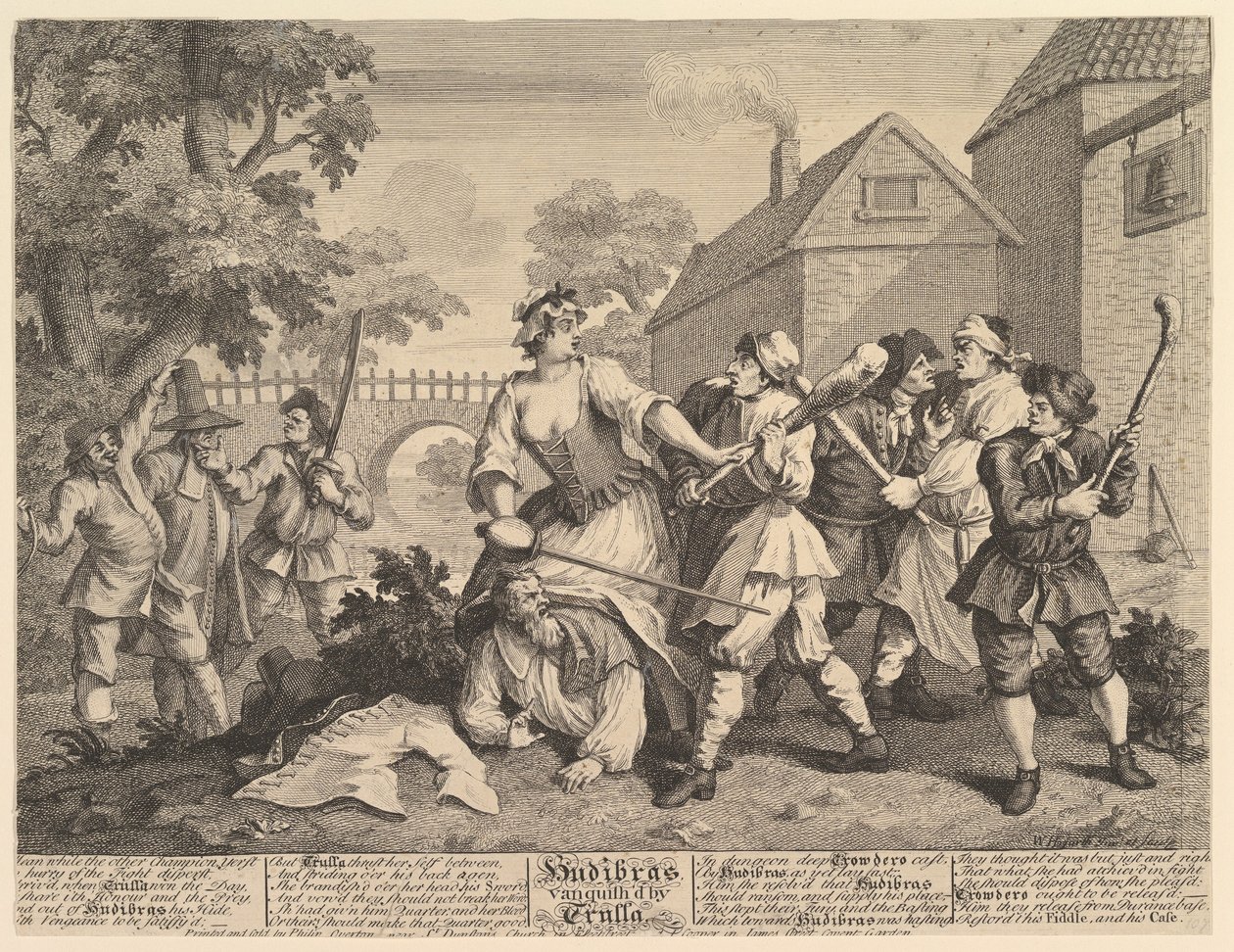 Hudibras vencido por Trulla Doce grandes ilustraciones para Samuel Butlers..., febrero de 1725-26 de William Hogarth