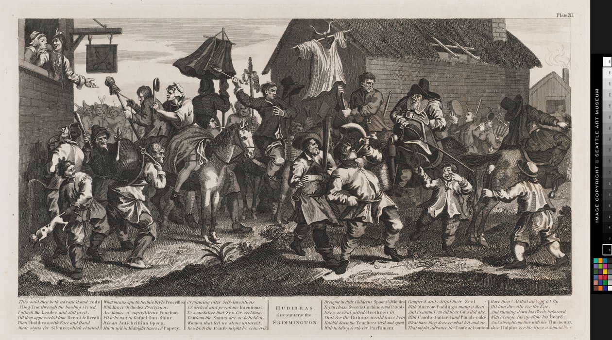 Hudibras y el Skimmington de William Hogarth