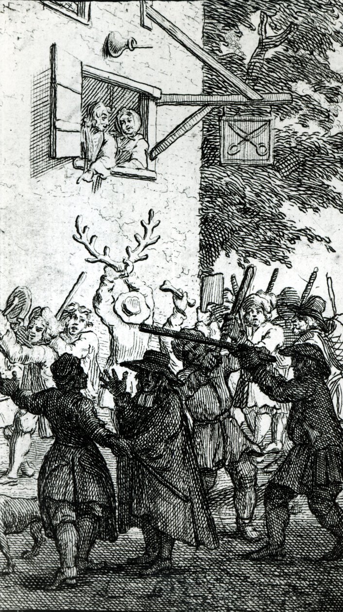 Alboroto contra un sastre de William Hogarth