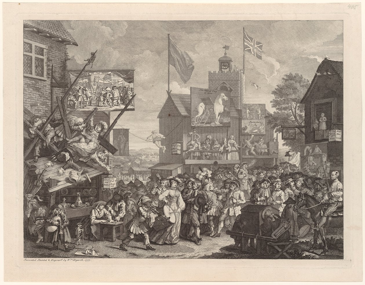Feria en Southwark de William Hogarth
