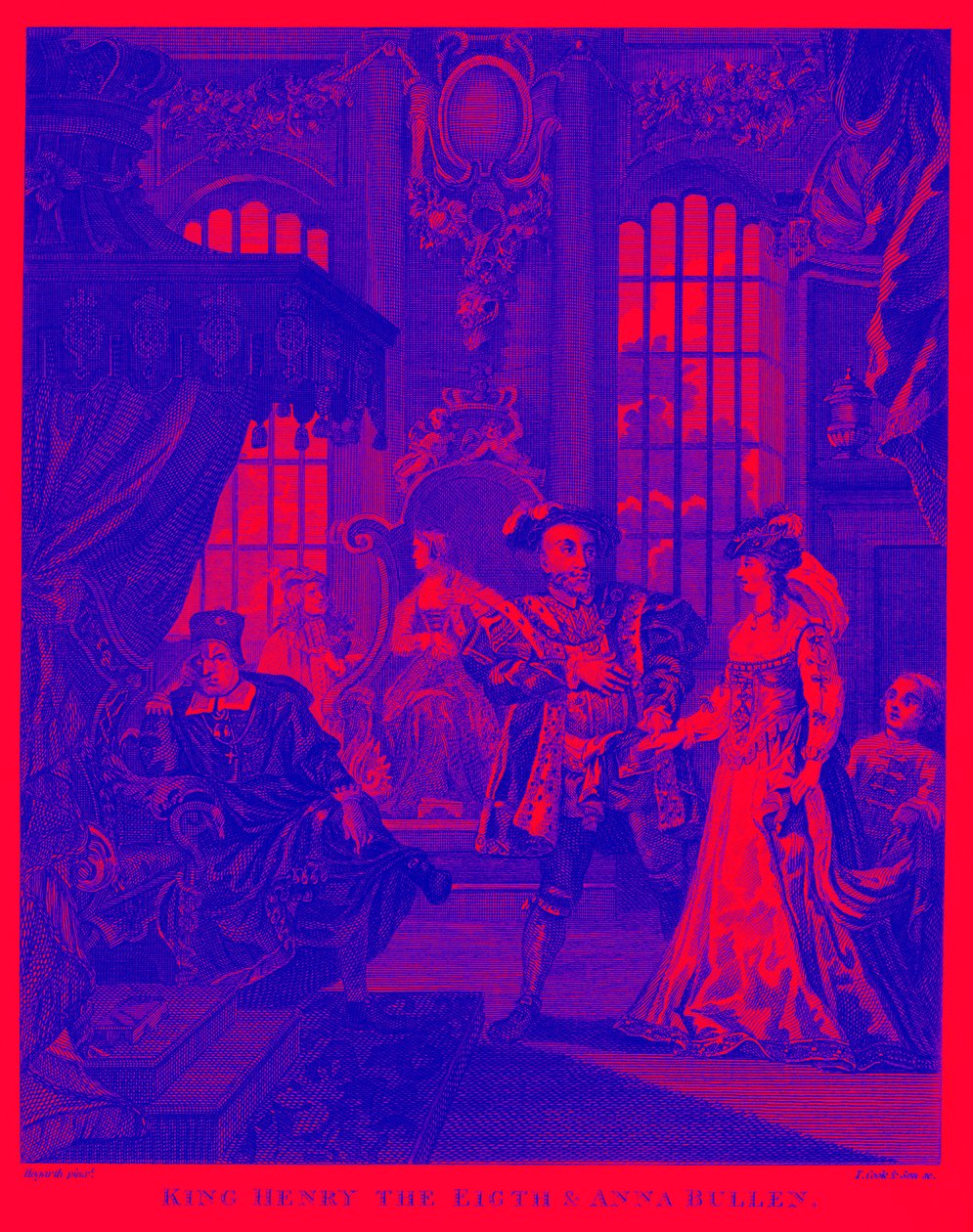 Rey Enrique VIII y Ana Bolena de William Hogarth