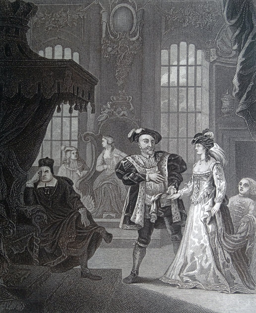 El rey Enrique VIII y Anna Bullen de William Hogarth