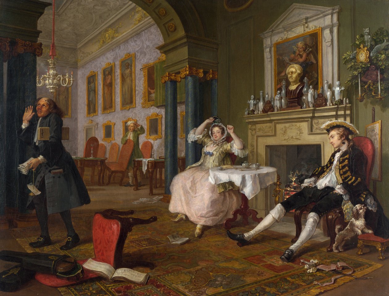 Matrimonio a la moda: II - La Tete a Tete de William Hogarth