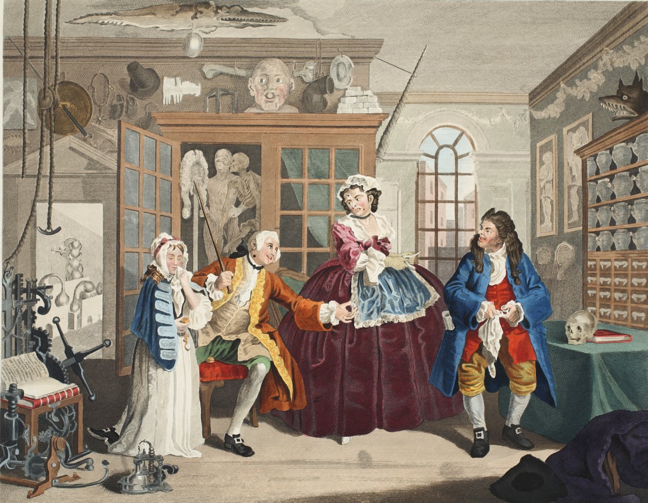 Matrimonio a la moda, Placa III, La Inspección, ilustración de 