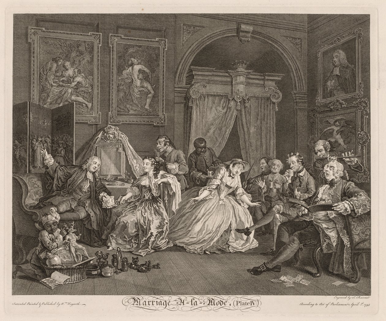 Matrimonio a la moda: La escena del tocador de William Hogarth
