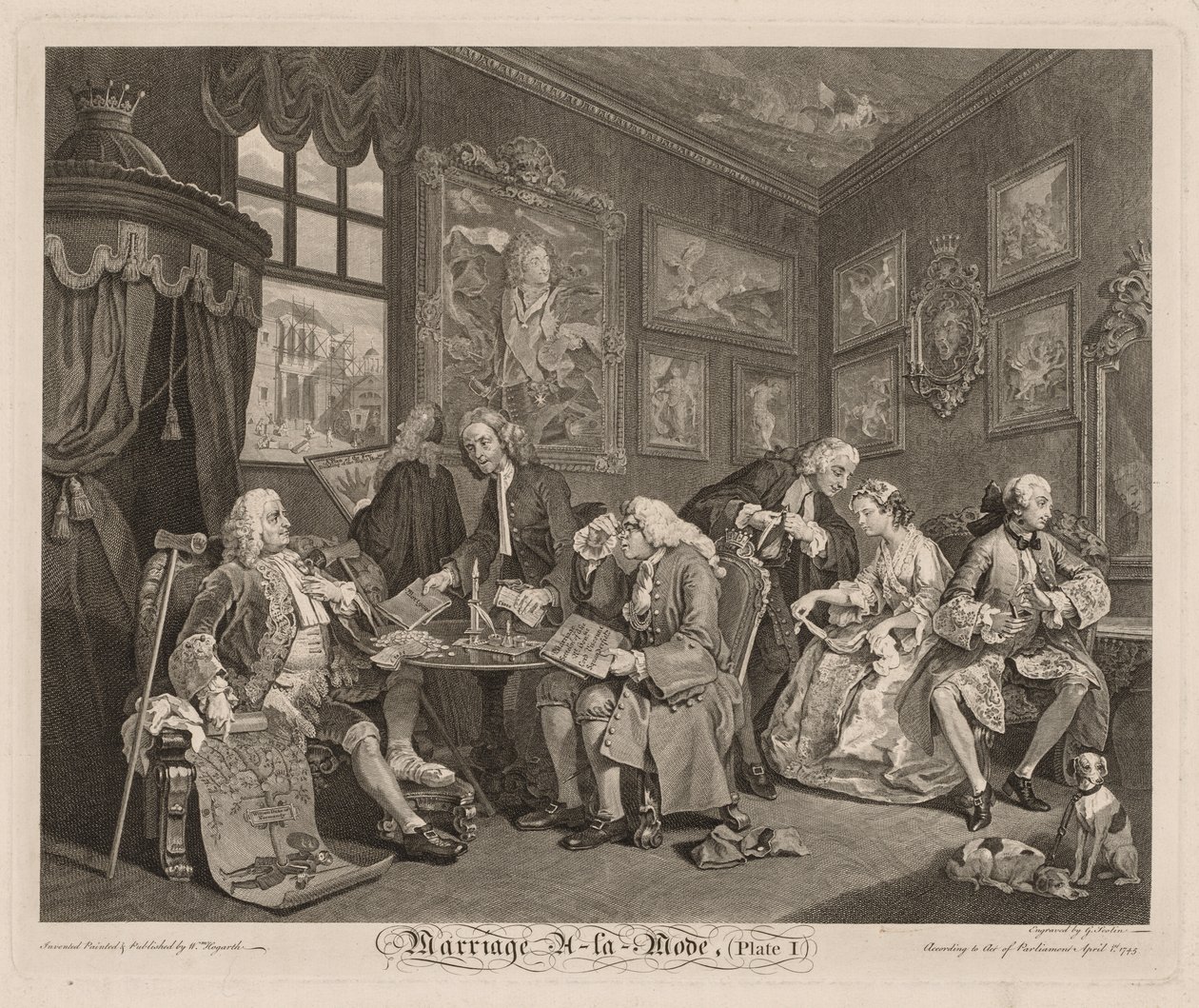 Matrimonio a la moda: El contrato de William Hogarth