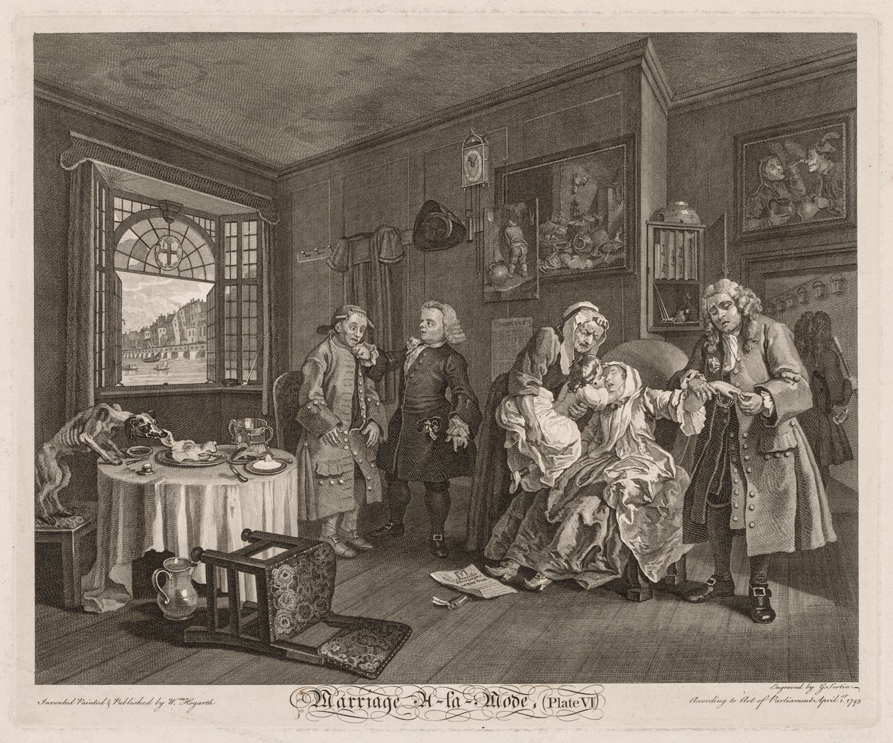 Matrimonio a la moda: La muerte de la condesa de William Hogarth