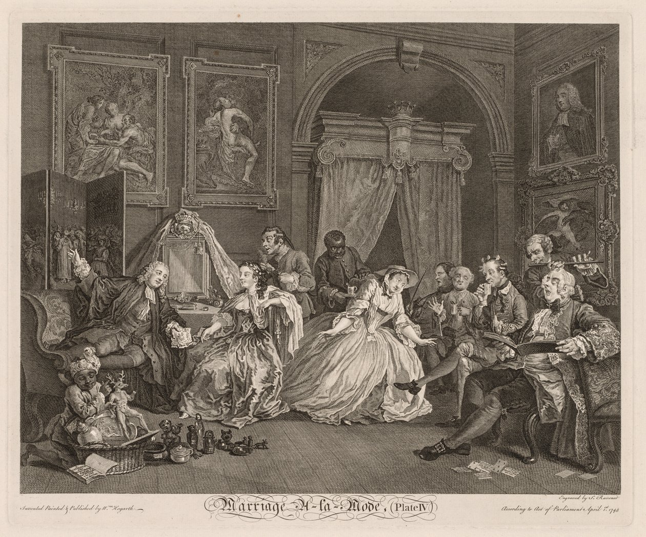 Matrimonio a la moda: La escena del tocador de William Hogarth