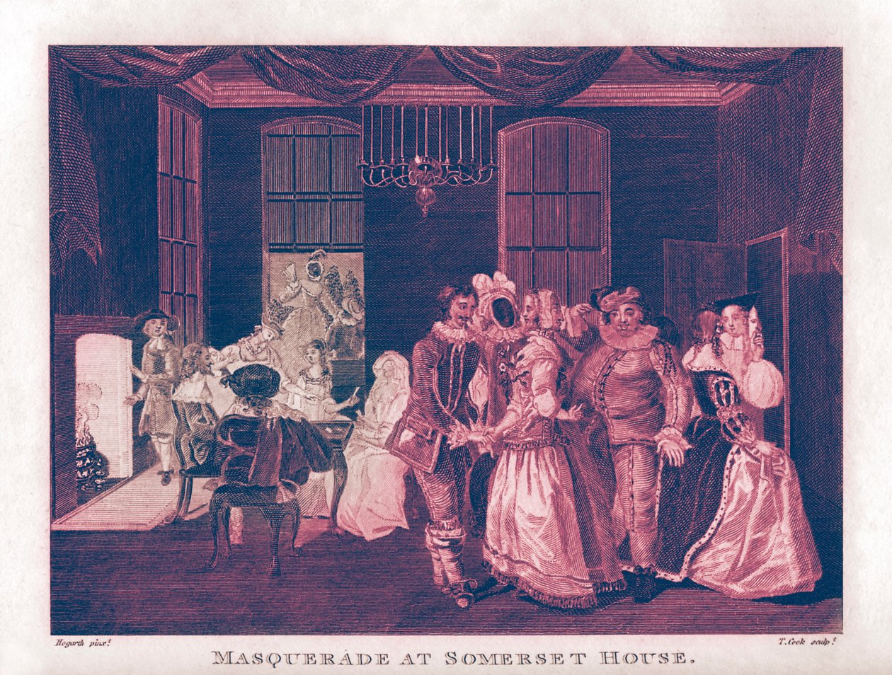 Mascarada en Somerset House de William Hogarth