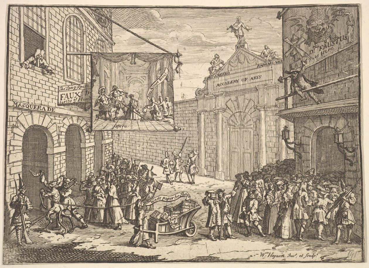 Mascaradas y Óperas, 1724 de William Hogarth
