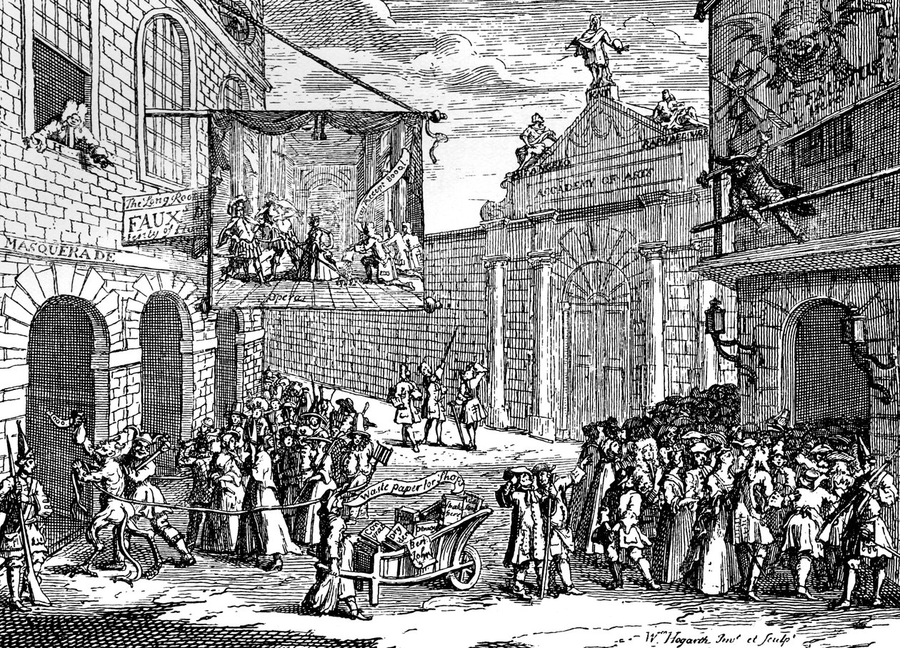 Mascaradas y óperas, 1724 de William Hogarth