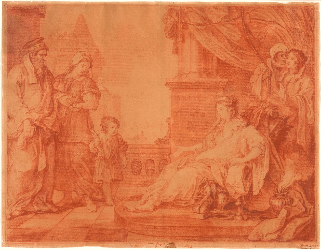 Moisés Llevado a la Hija del Faraón de William Hogarth