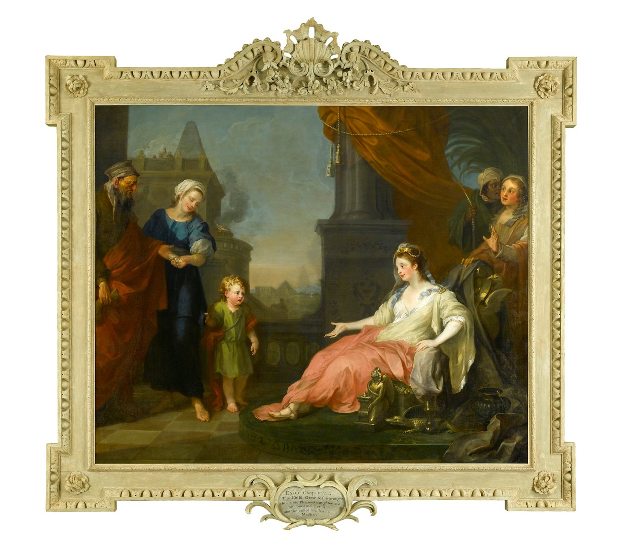 Moisés presentado ante la hija del faraón, 1746 de William Hogarth