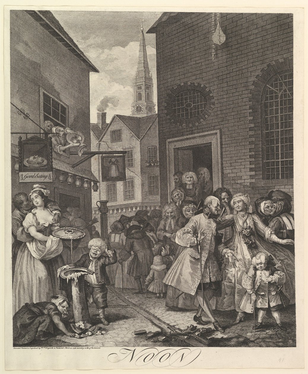 Mediodía: Los cuatro momentos del día de William Hogarth