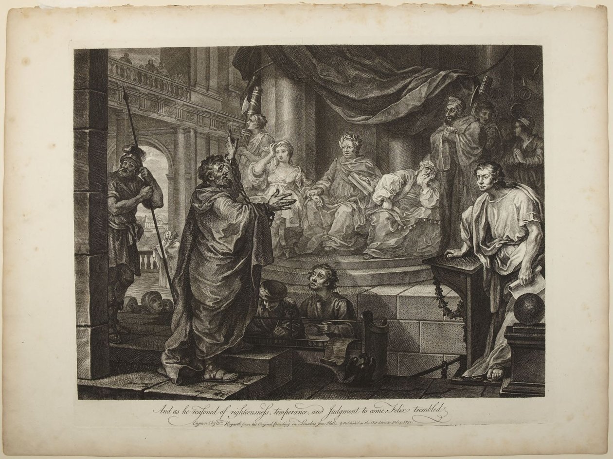 Pablo ante Félix de William Hogarth