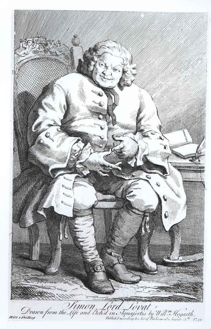 Retrato de Simon Fraser, Lord Lovat (c.1667-1747) 25 de agosto de 1746 de William Hogarth