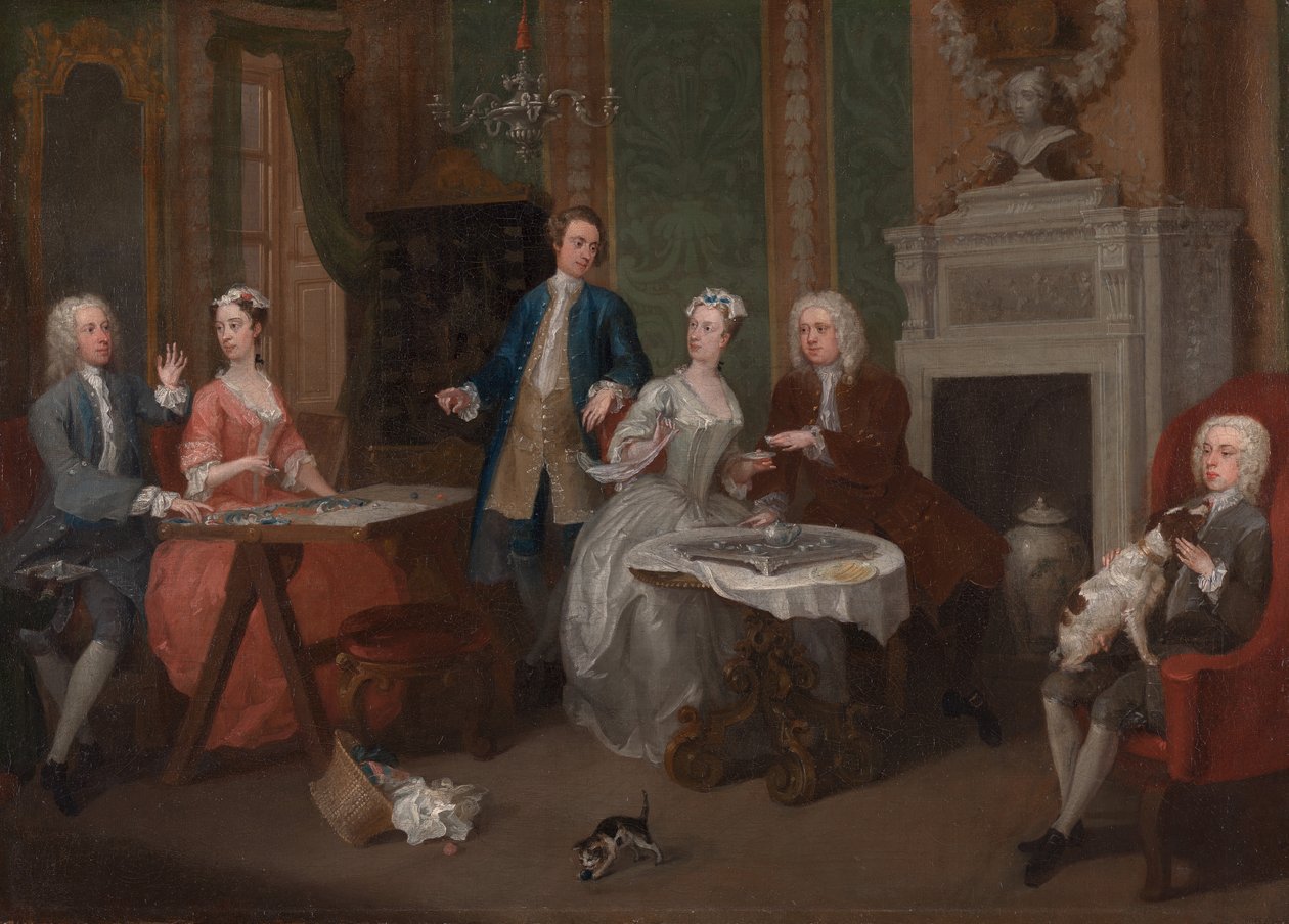 Retrato de una familia, ca. 1735 de William Hogarth