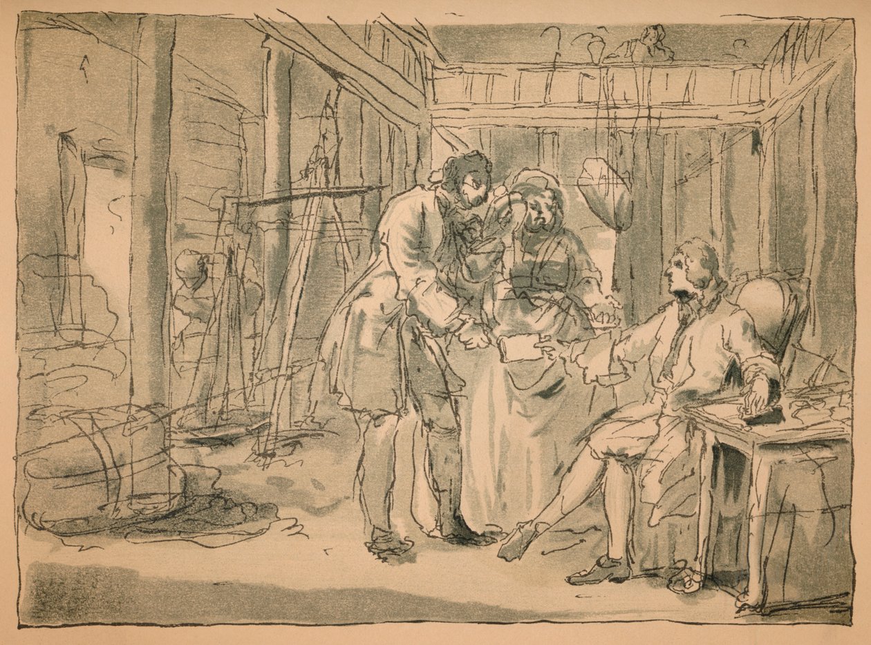 Boceto rechazado para Industria y Ociosidad, 1747 de William Hogarth