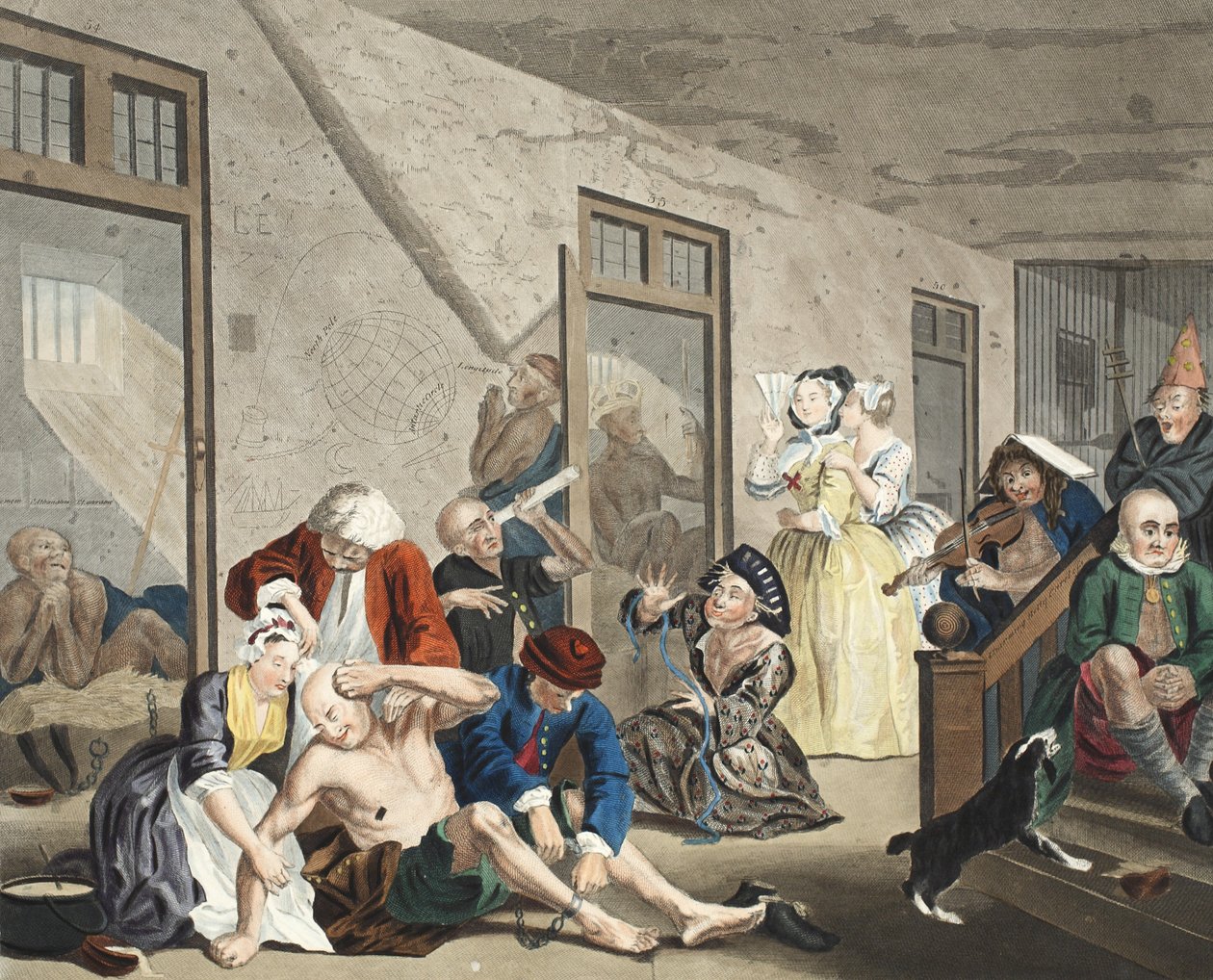 Escena en Bedlam, lámina VIII, de A Rake