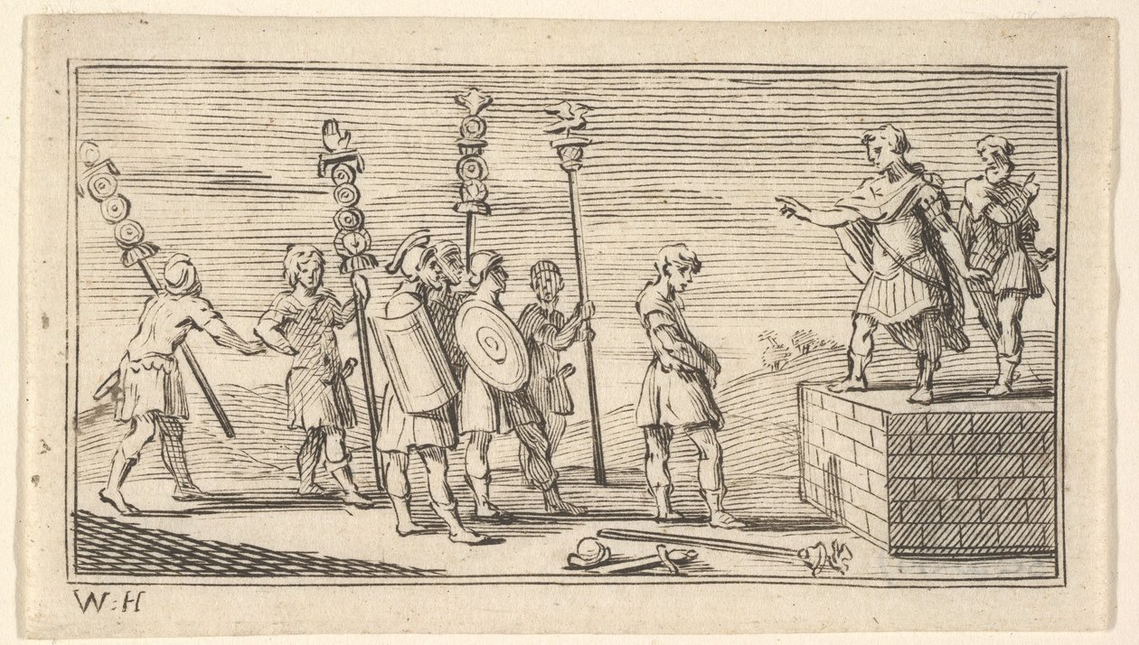 Descarga vergonzosa John Beaver, Castigos militares romanos de William Hogarth