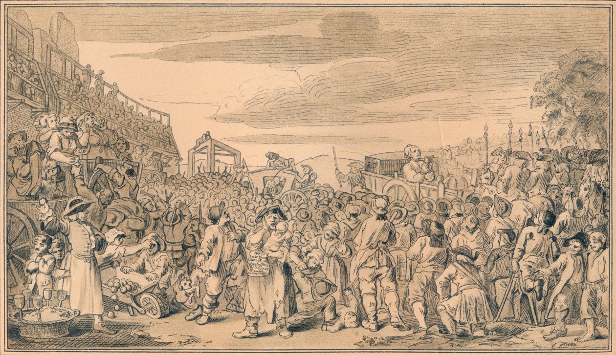 Boceto para la placa XI de Industria y Ociosidad, 1747 de William Hogarth