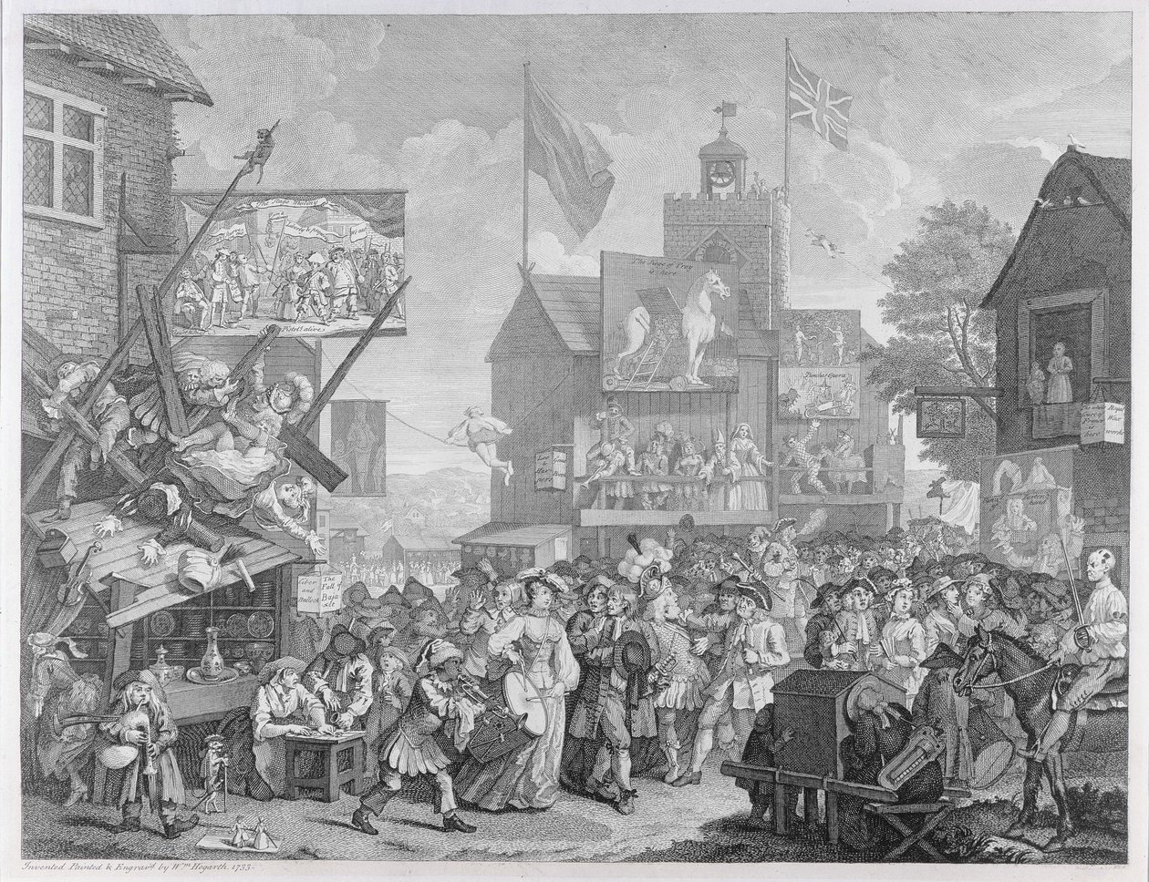 Feria de Southwark, 1733 de William Hogarth