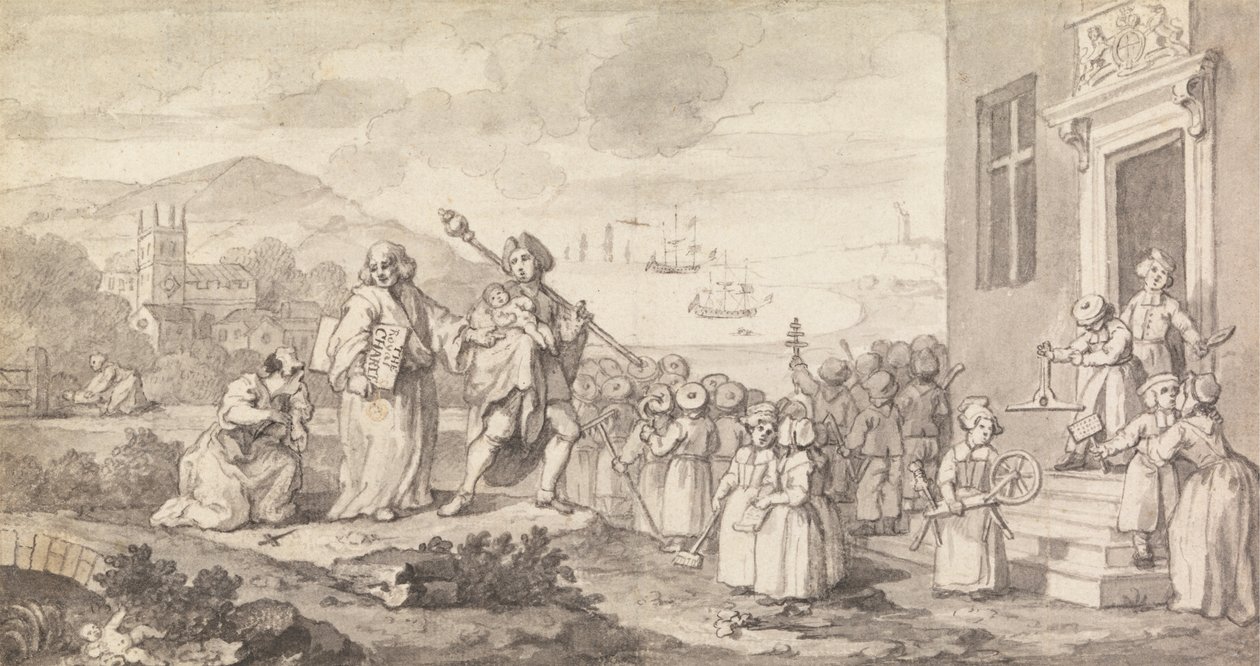 Estudio para los Niños Expósitos de William Hogarth