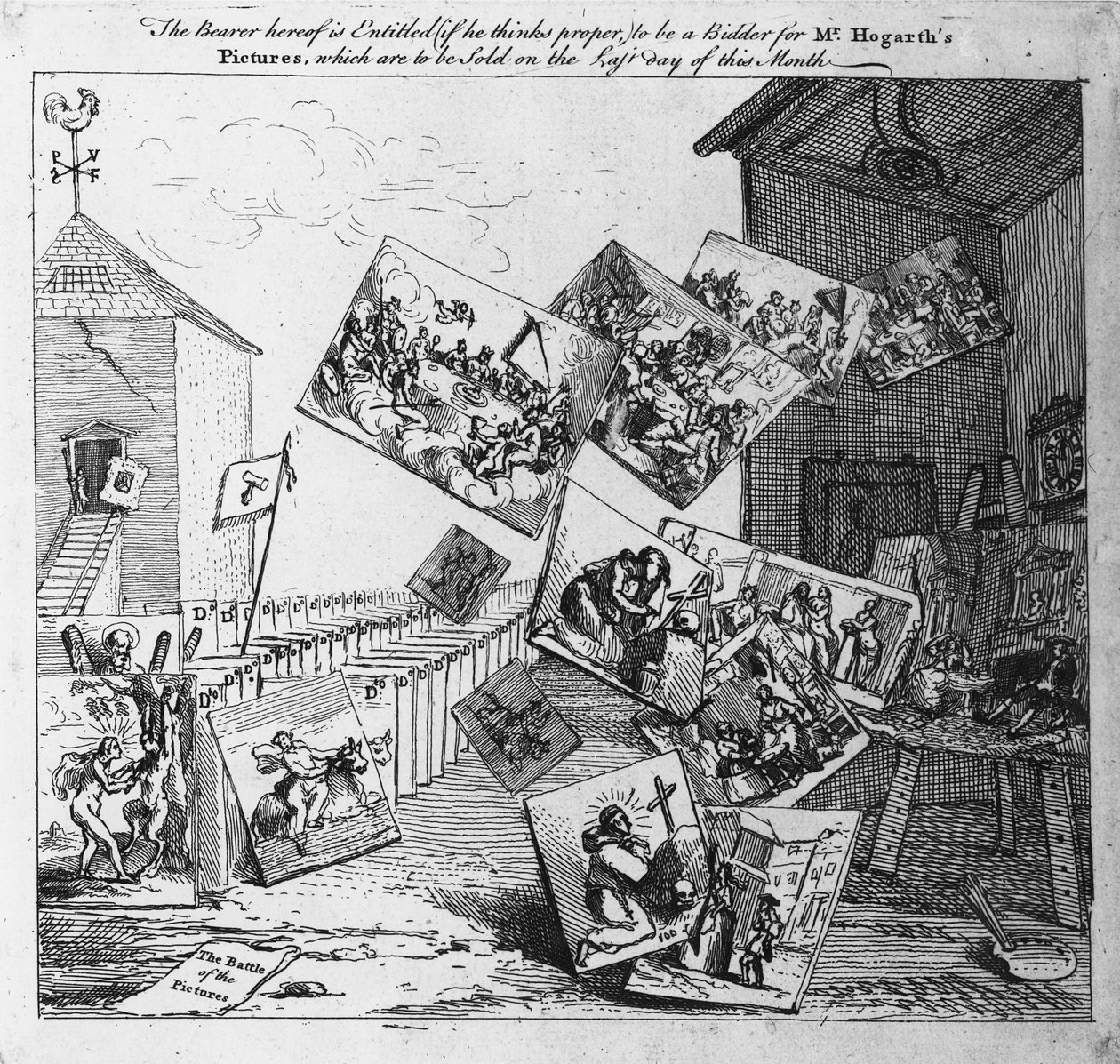 La Batalla de las Imágenes, 1745 de William Hogarth
