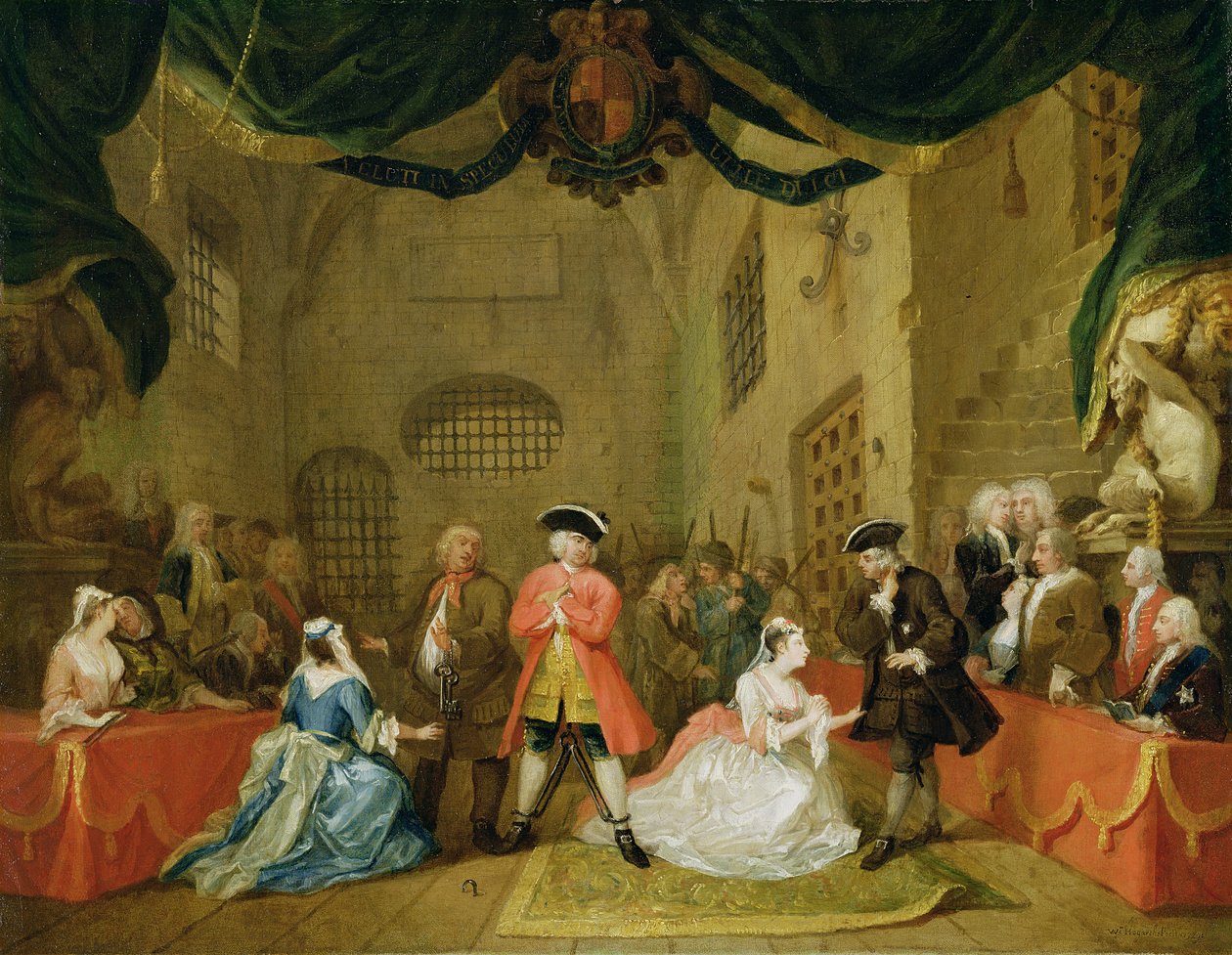 La ópera del mendigo, Escena III, Acto XI de William Hogarth