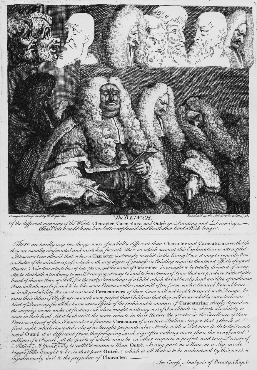 El banco, 1758 de William Hogarth