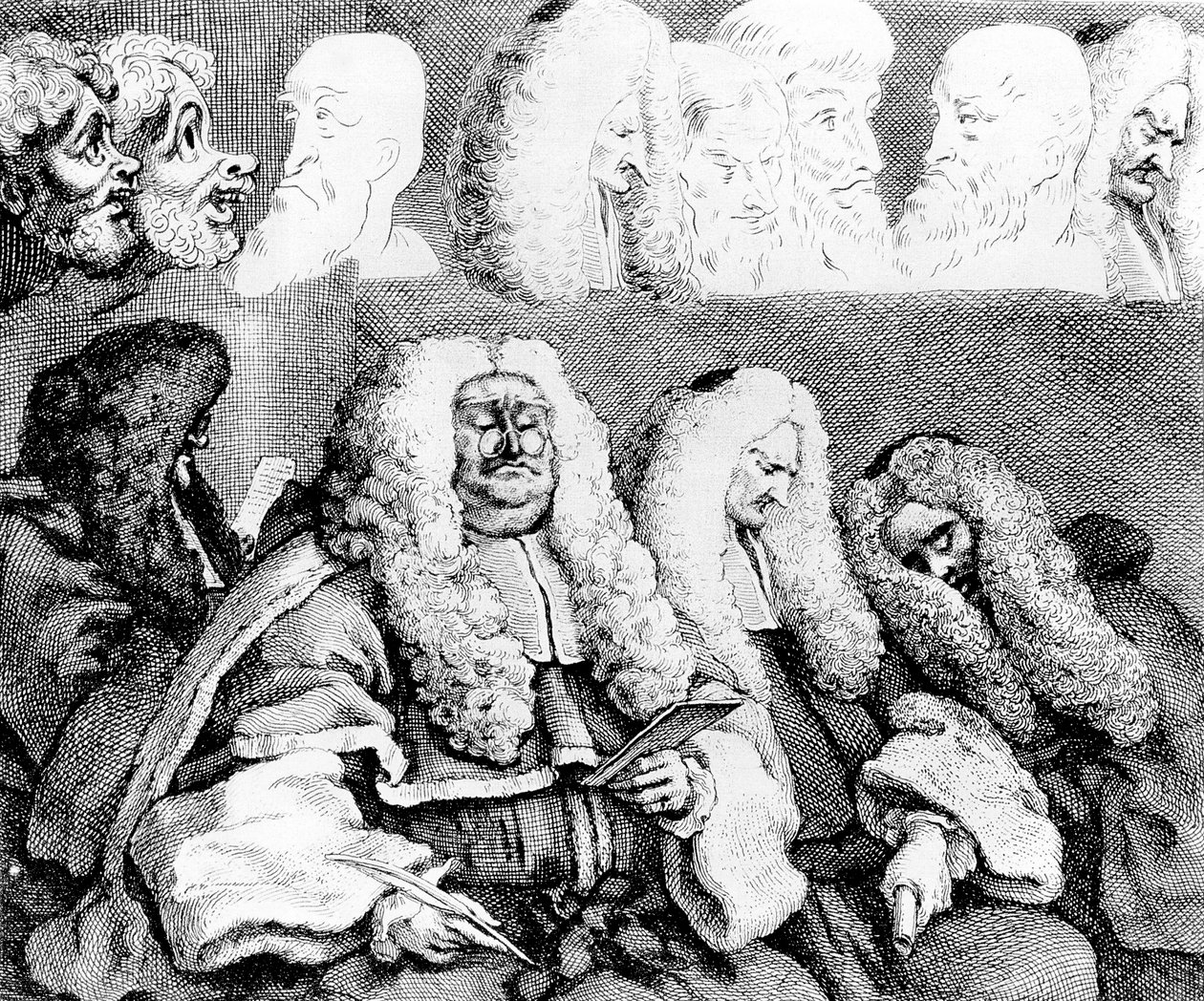 El banco, 1758 de William Hogarth