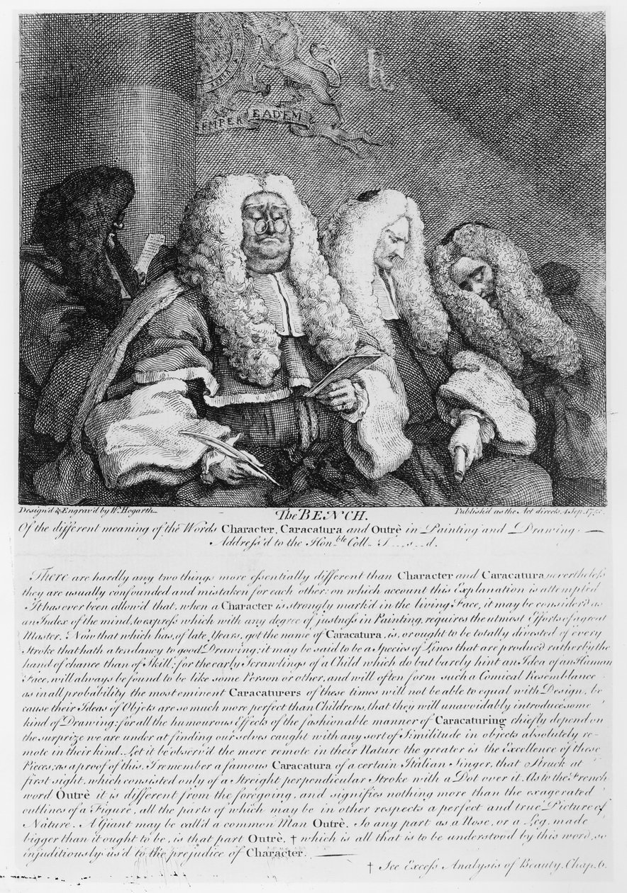 El banco, 1758 de William Hogarth