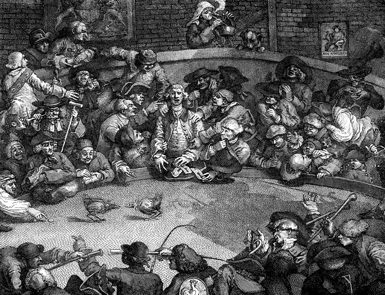 El gallinero, 1759 de William Hogarth