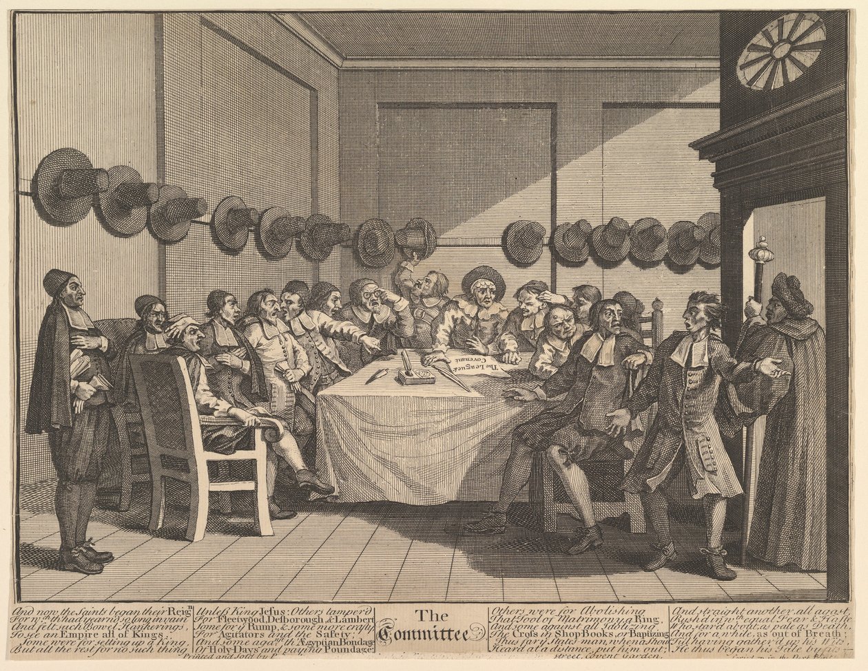 El Comité Doce Grandes Ilustraciones para Hudibras de Samuel Butler, Placa 10 de William Hogarth