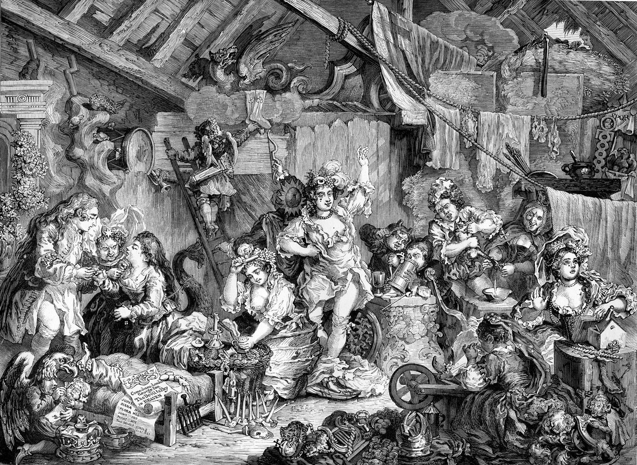 La compañía de comediantes por William Hogarth de William Hogarth
