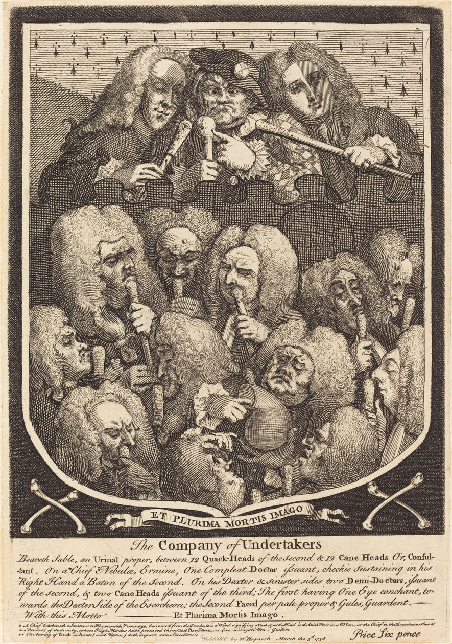 La compañía de los enterradores de William Hogarth