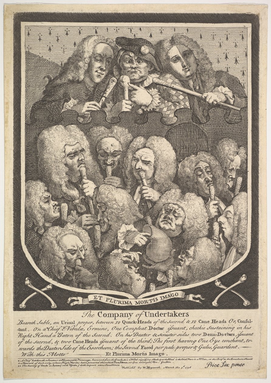 La compañía de los enterradores de William Hogarth