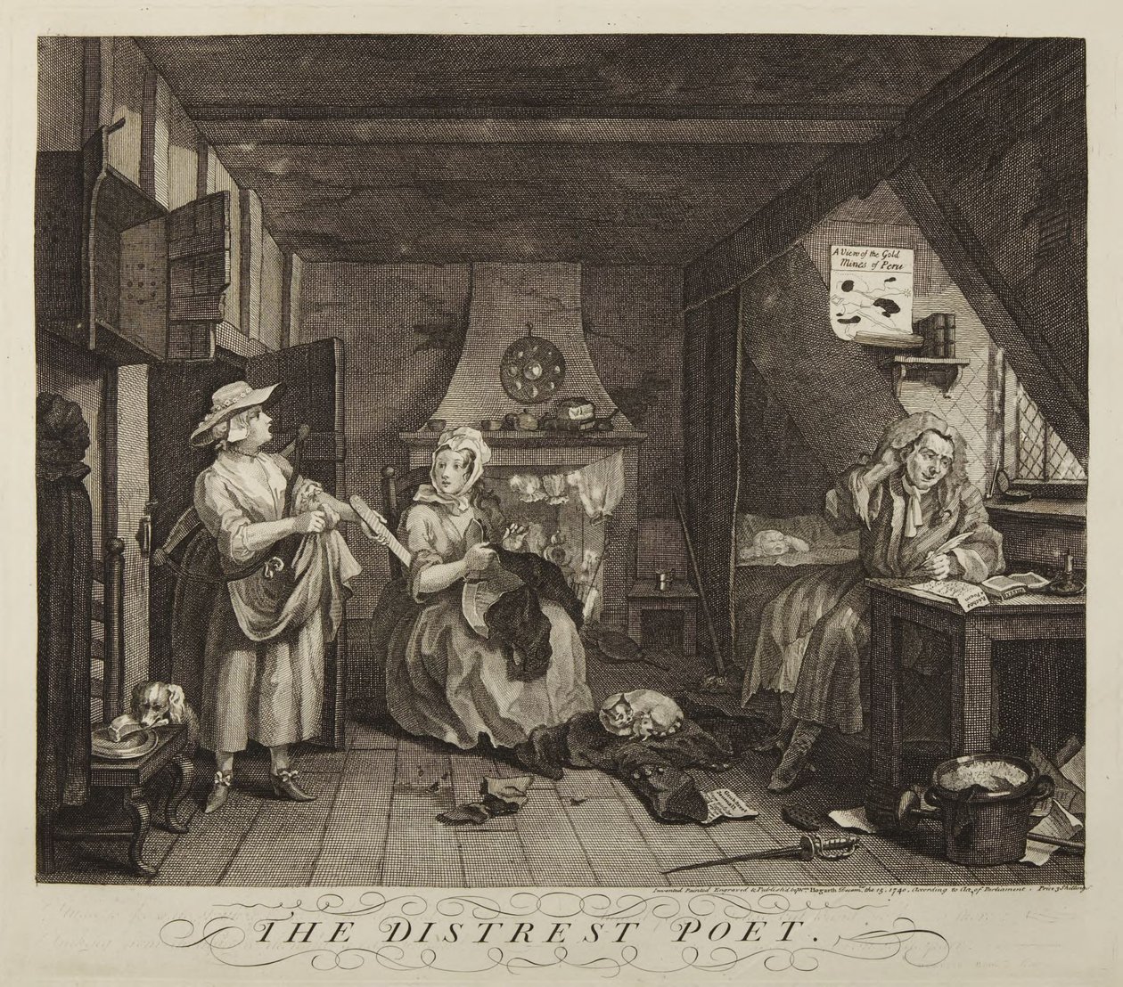 El poeta afligido de William Hogarth