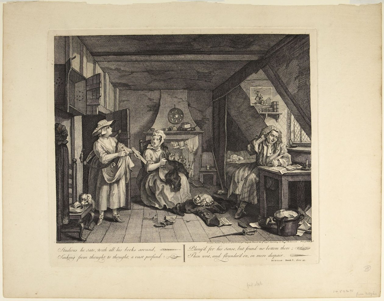 El poeta angustiado de William Hogarth