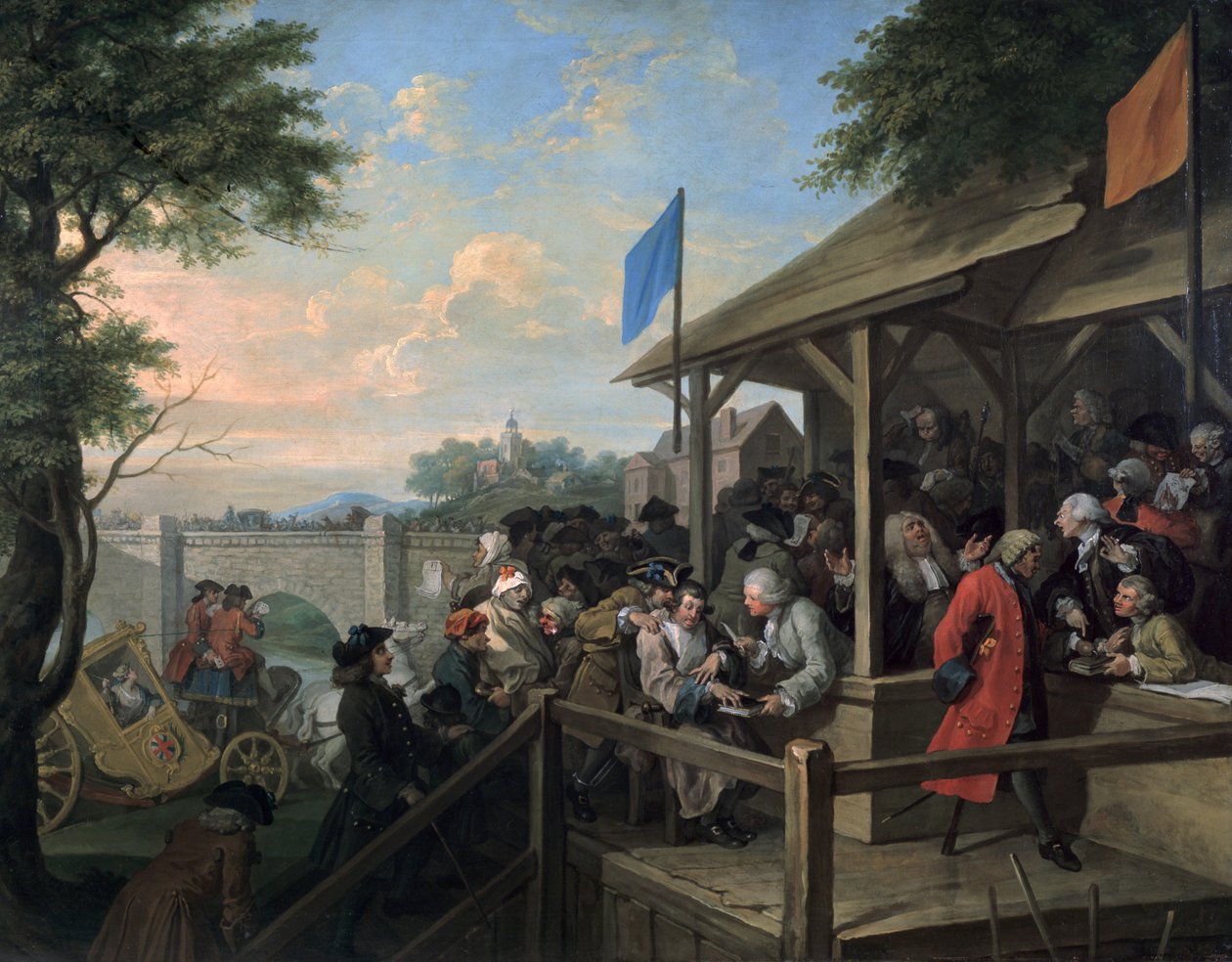 La Elección III La Votación, 1754-55 de William Hogarth
