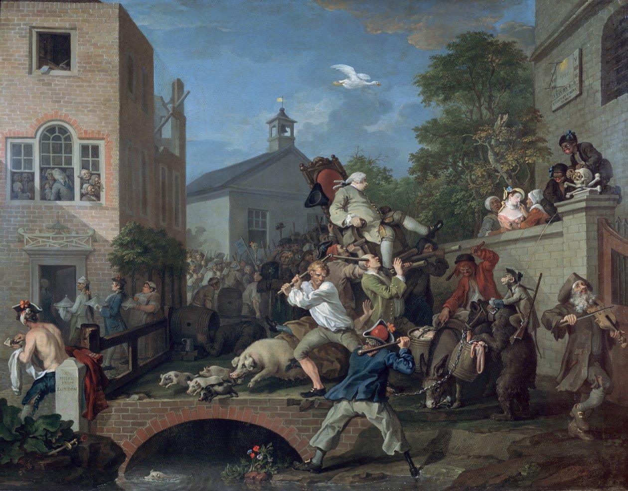 La Elección IV: El Miembro en la Silla de William Hogarth