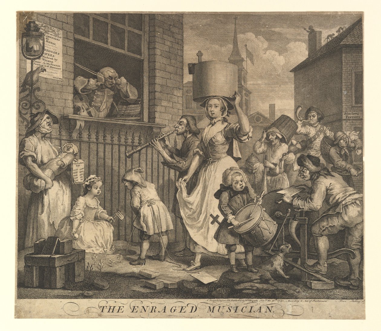 El Músico Enfurecido, 30 de noviembre de 1741 de William Hogarth