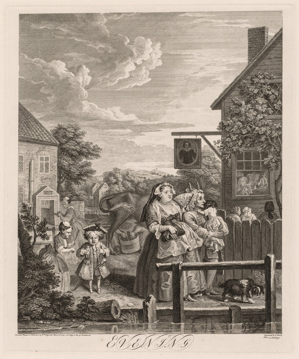 Las cuatro horas del día: Tarde de William Hogarth
