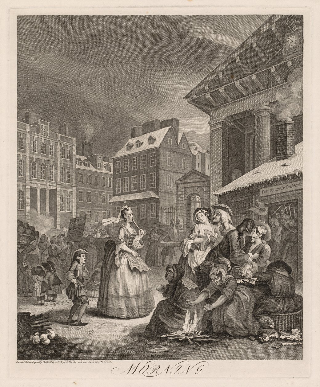 Las Cuatro Horas del Día: Mañana, 1738 de William Hogarth
