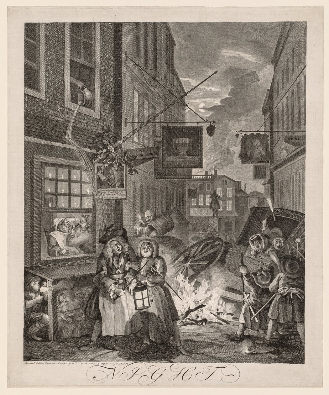 The Four Times of Day:  Night de William Hogarth