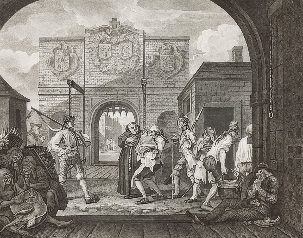 La puerta de Calais, o el asado de ternera de la vieja Inglaterra de William Hogarth