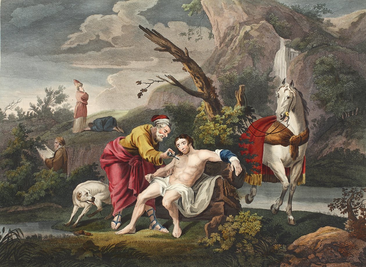 El buen samaritano, ilustración de 