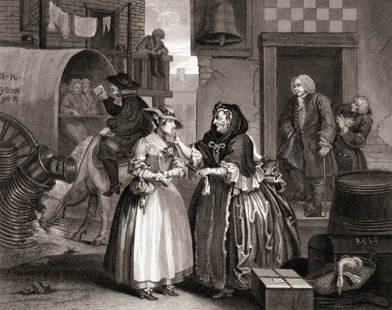 El progreso de la ramera atrapada por una alcahueta, de Las obras de Hogarth de William Hogarth